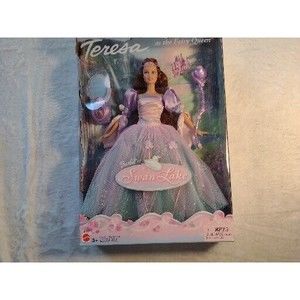 2003 BARBIE SWAN LAKE TERESA FAIRY QUEEN  W/LIGHT UP NECKLACE NIB C2